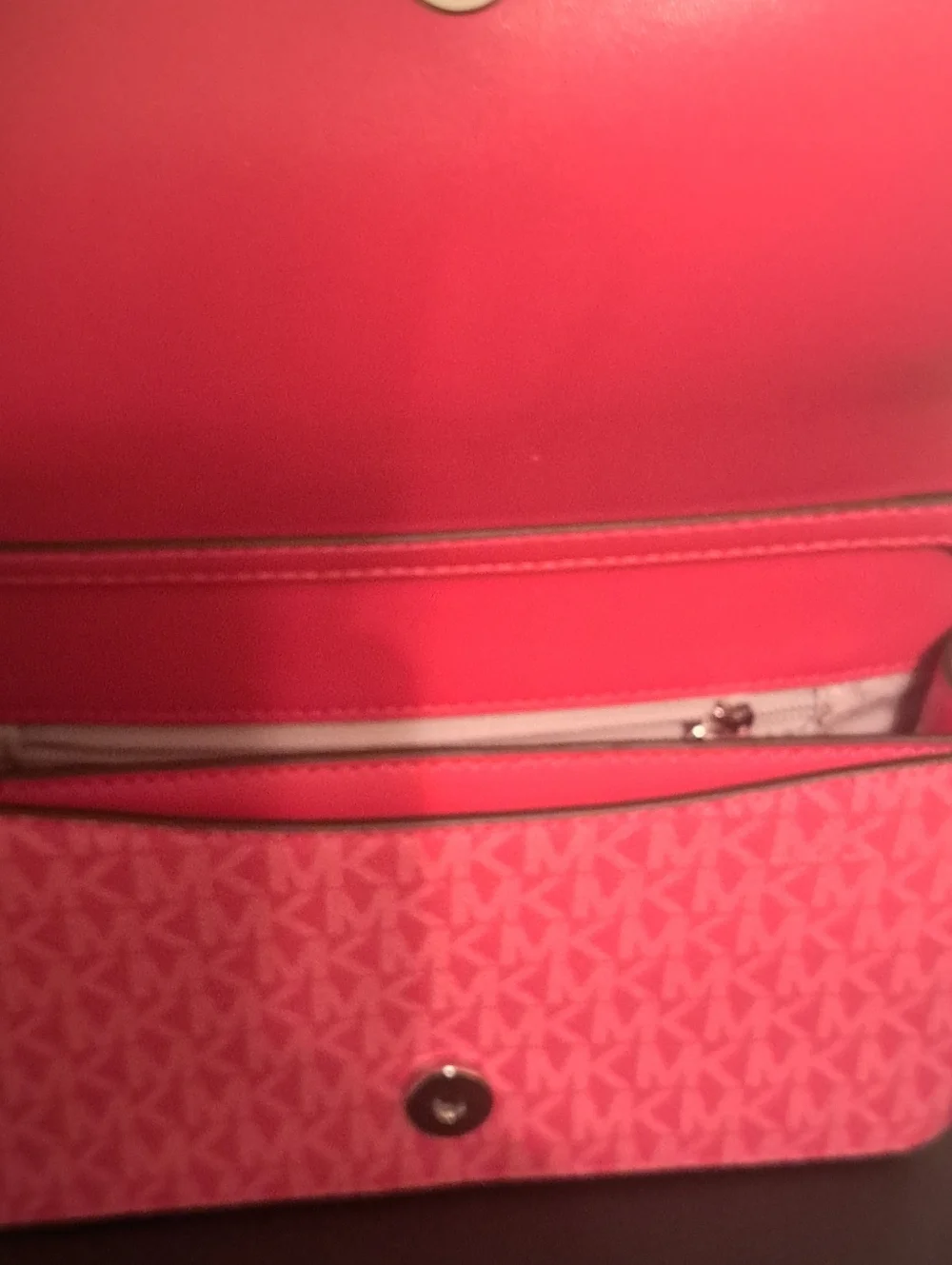 Michael Kors Dark Rasberry Med Signature MK Crossbody Shoulder Bag NWT